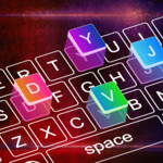 neon led keyboard themes android application logo